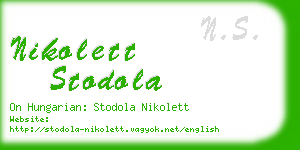 nikolett stodola business card